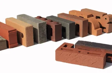 Red and brown face bricks by Harini Building Blocks